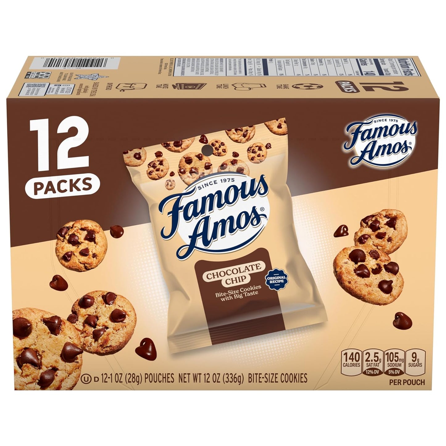 Classic Chocolate Chip Cookies, 1 Ounce Bag (Pack of 12)