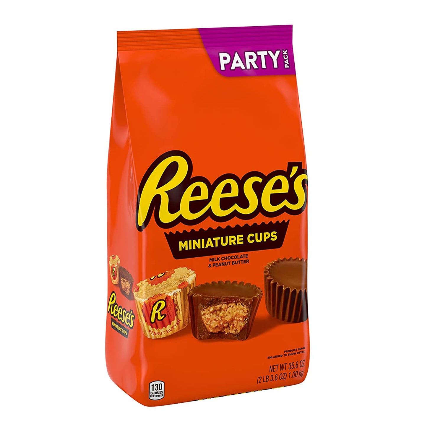 Miniatures Milk Chocolate Peanut Butter Cups, Halloween Candy Party Pack, 35.6 Oz