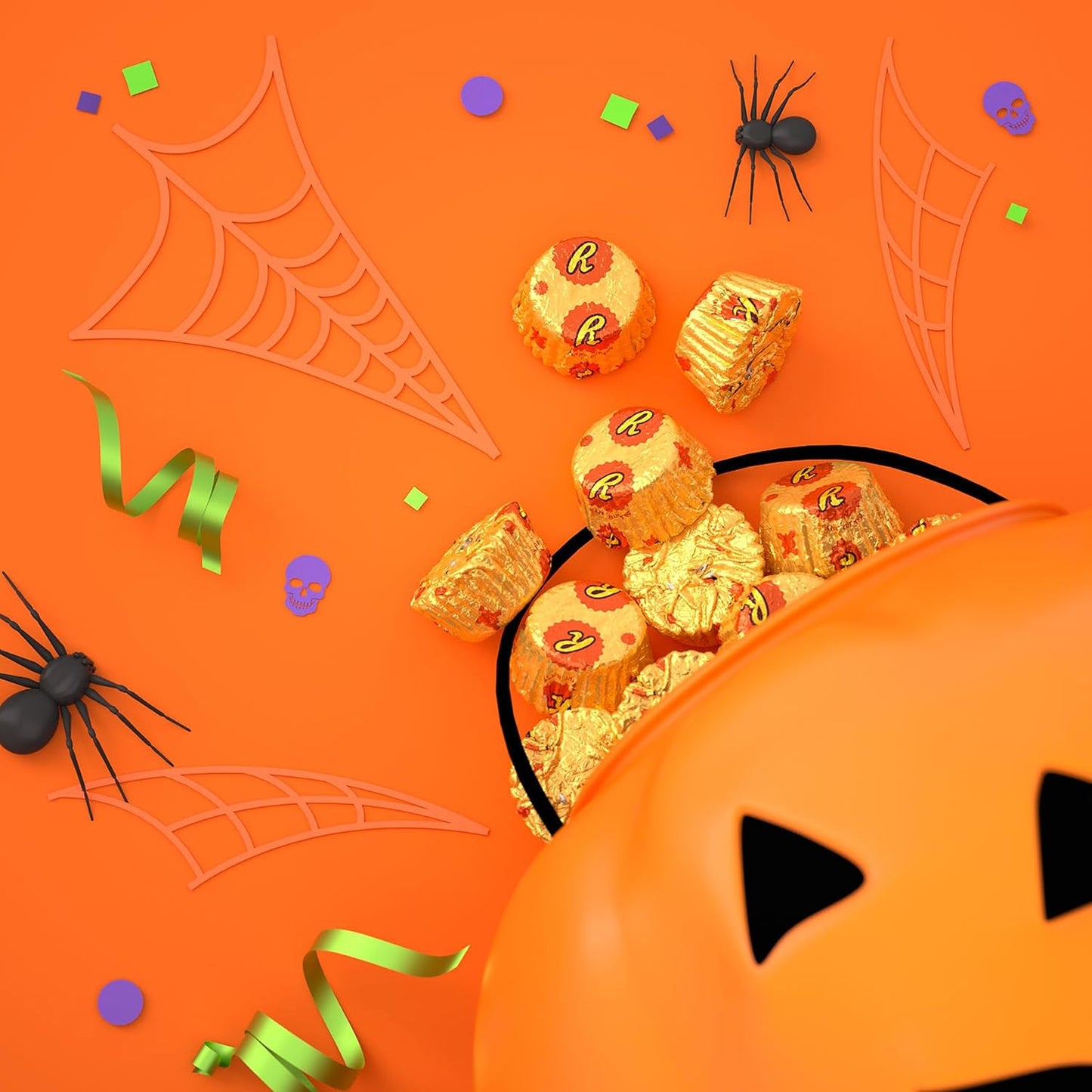 Miniatures Milk Chocolate Peanut Butter Cups, Halloween Candy Party Pack, 35.6 Oz