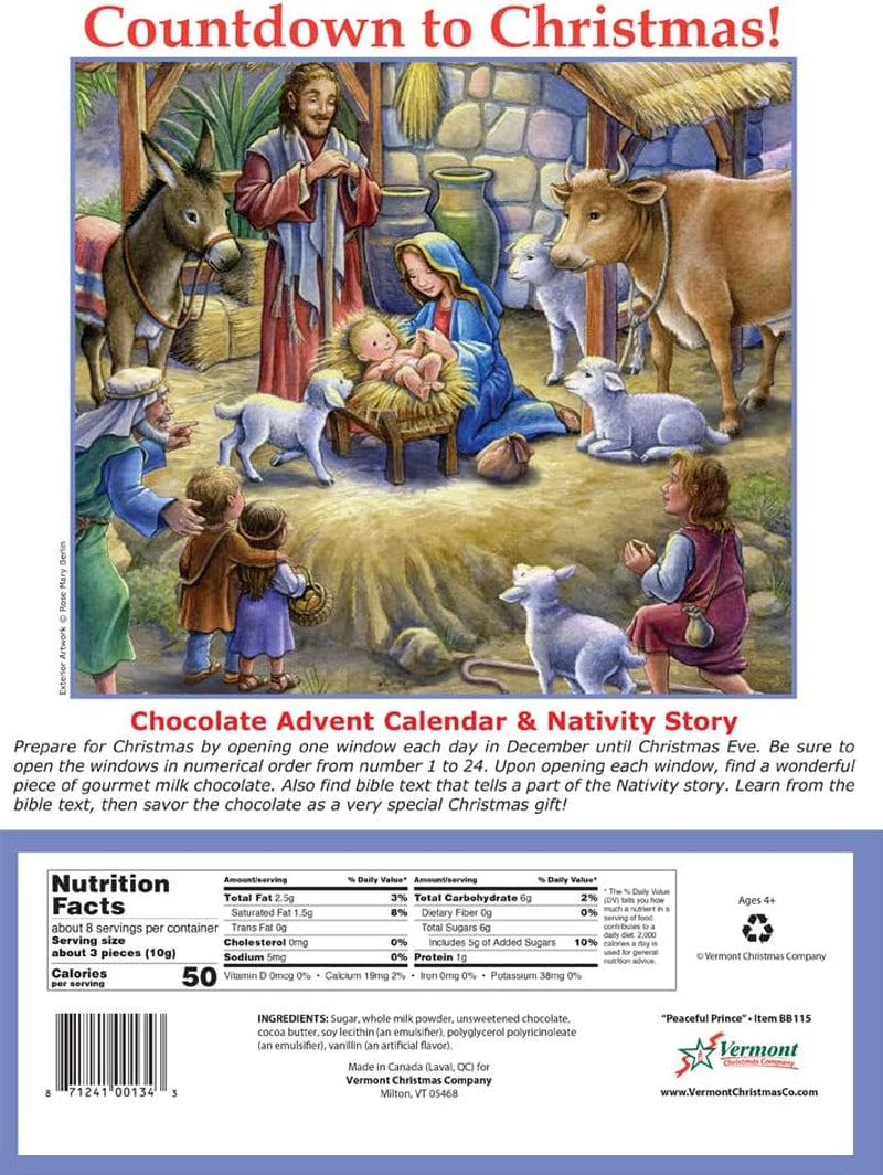 Peaceful Prince Chocolate Advent Calendar, 2.65 Oz