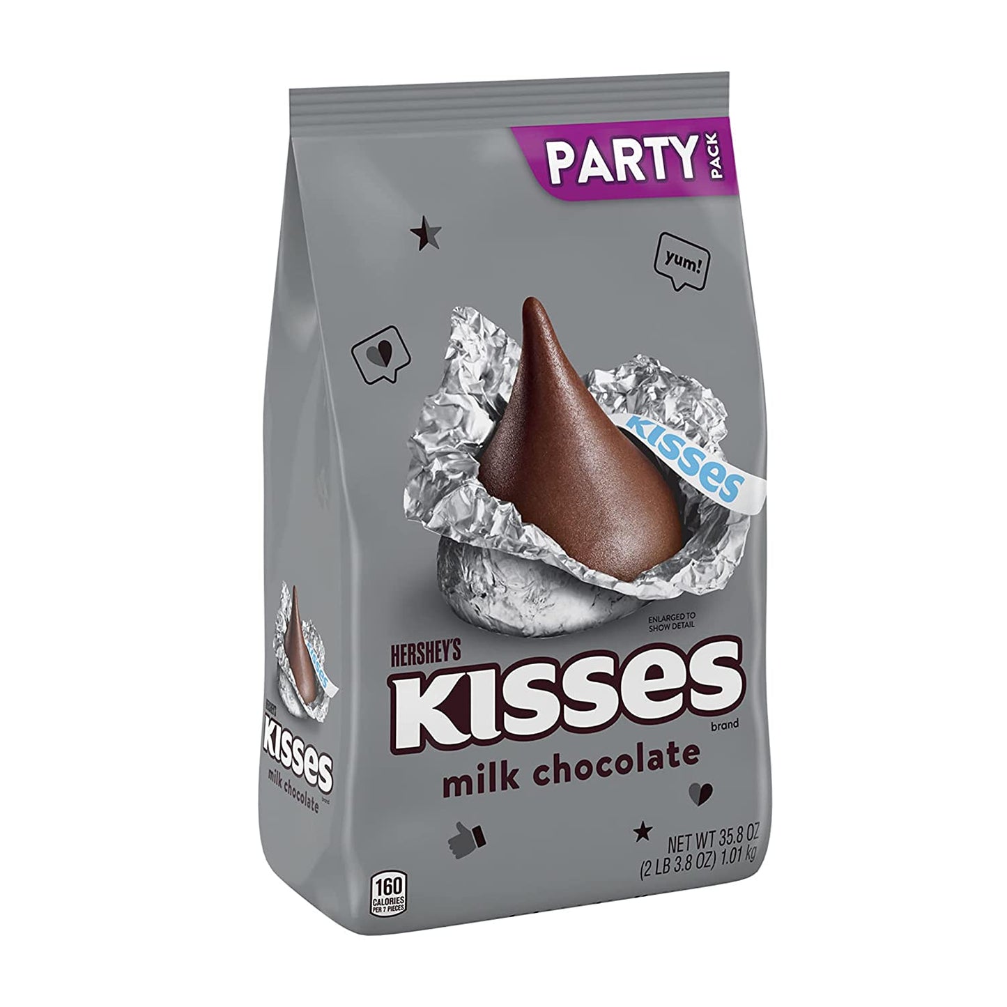 KISSES Milk Chocolate, Halloween Candy Party Pack, 35.8 Oz