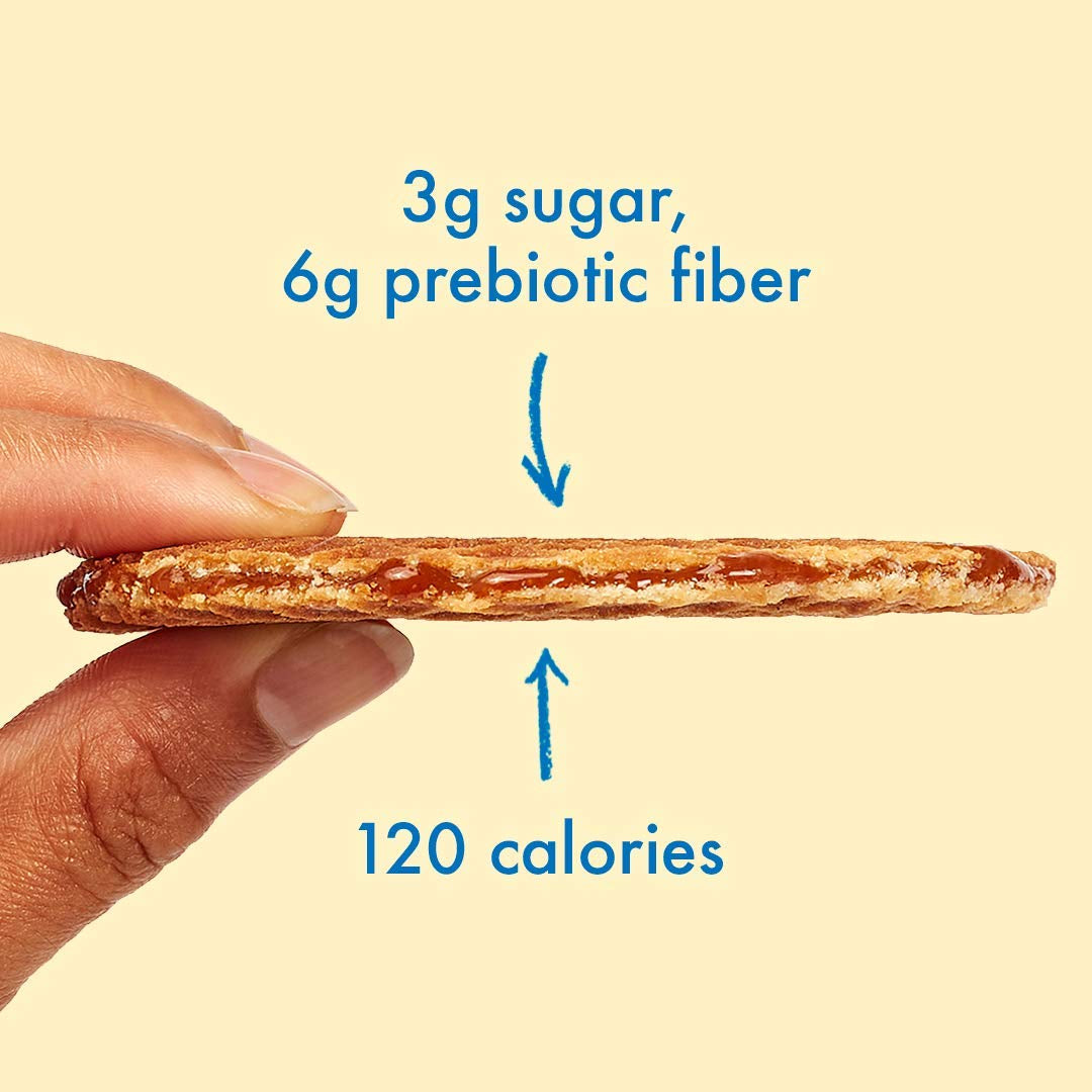Honey and Oats Stroopwafels, Healthy Snacks, Non-Gmo, Keto Friendly, Office Snacks, Low Sugar (3G), Low Calorie, 12 Pack