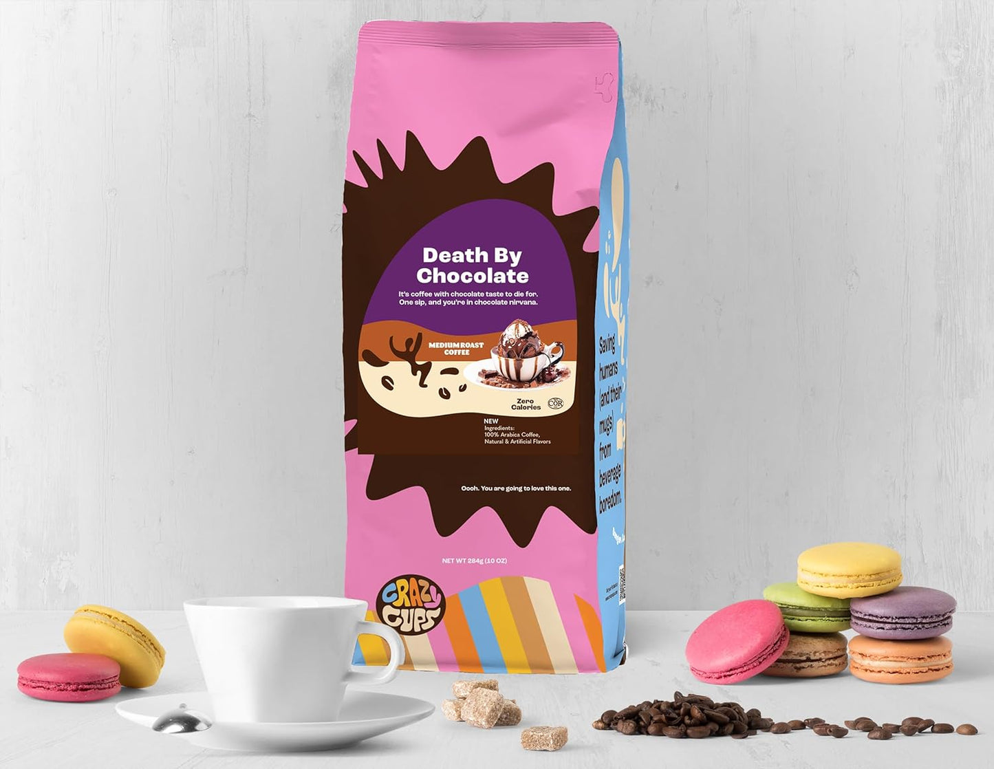 Flavored Ground Coffee Gift Box Variety Pack, M&M, Dove, Death by Chocolate Coffee Medium Roast Ground Coffee Sampler, 3 Pack