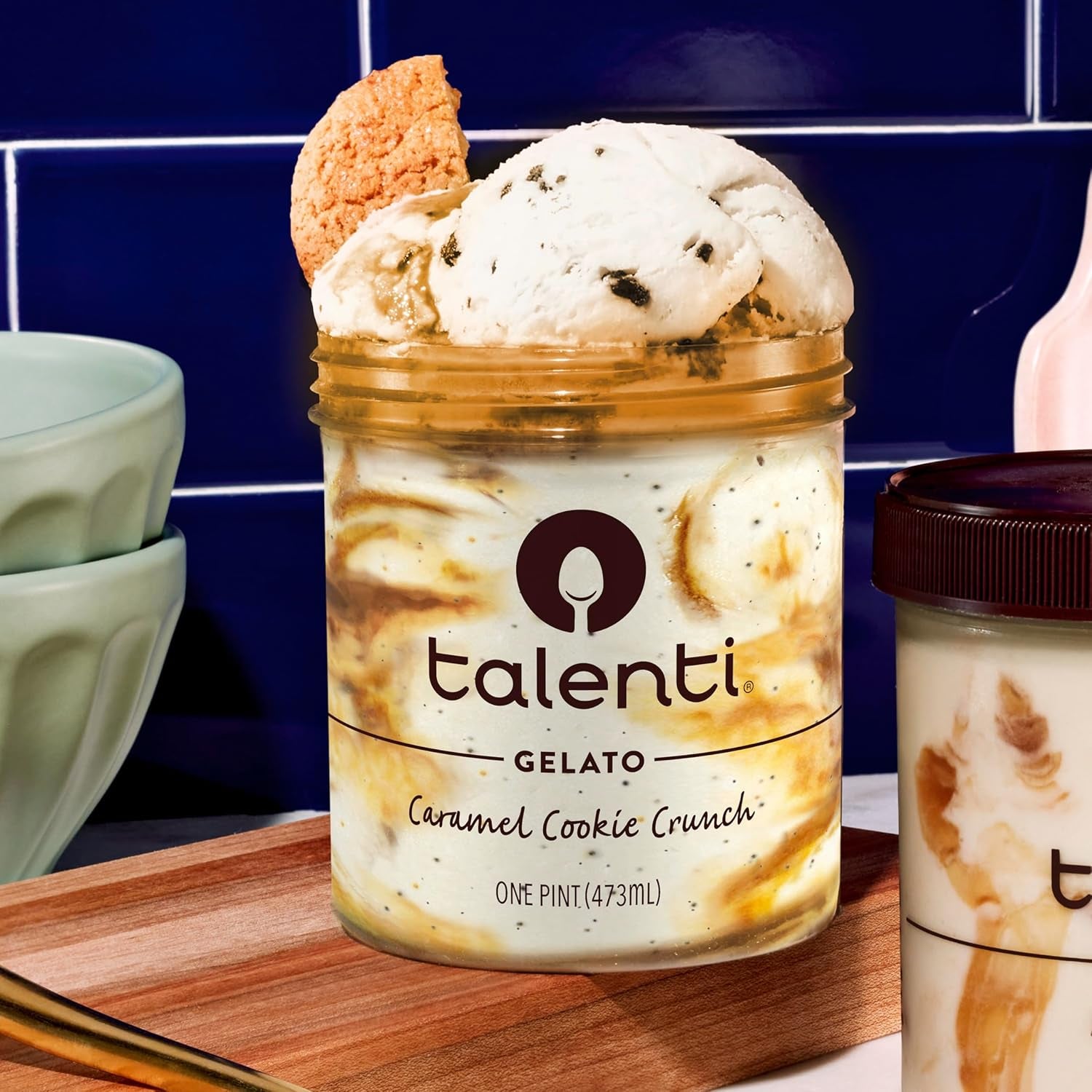 Gelato for a Delicious Frozen Dessert Caramel Cookie Crunch Made with Ingredients 1 Pint