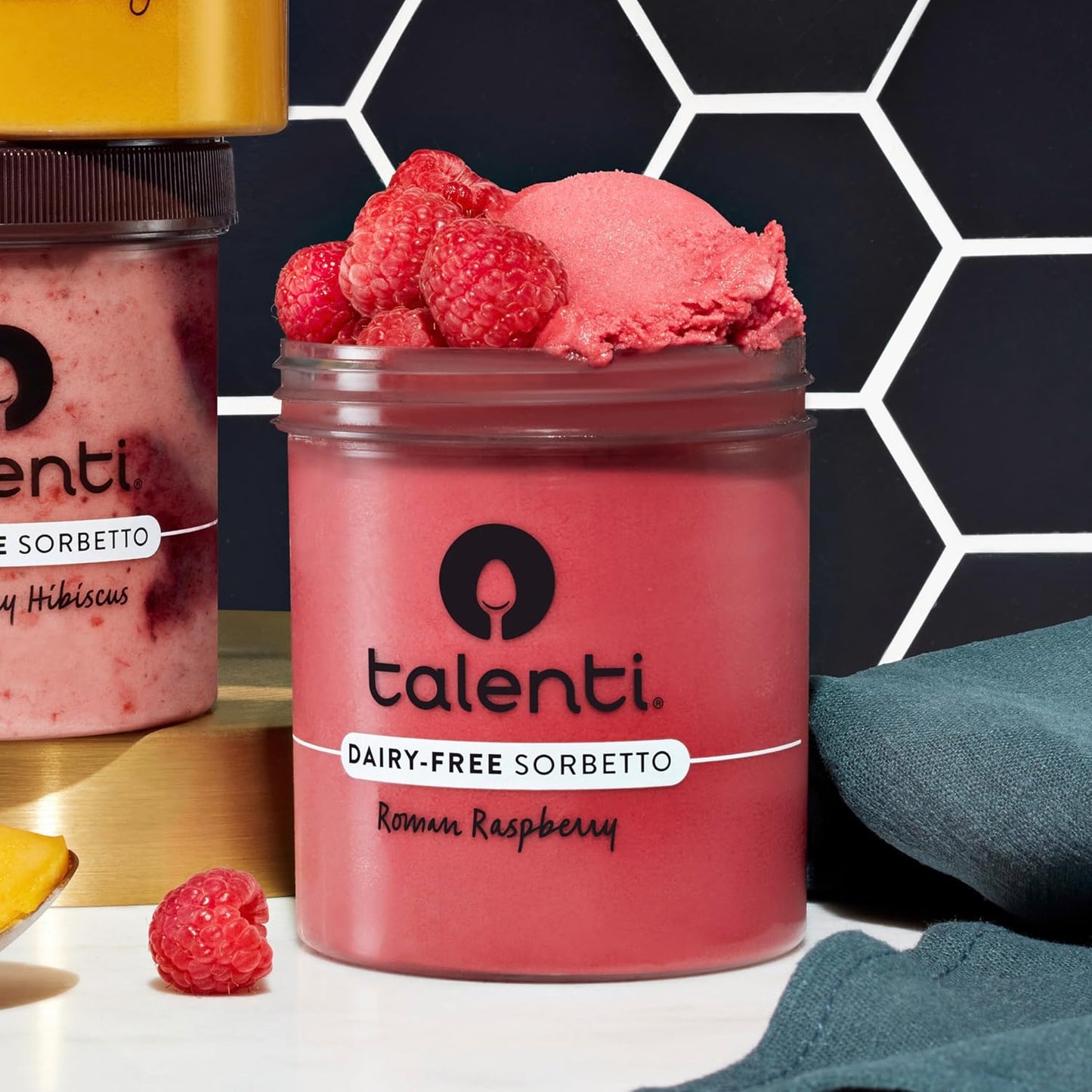 Sorbetto for a Delicious Non Dairy Ice Cream Alternative Roman Raspberry Made with Non-Gmo Ingredients 1 Pint