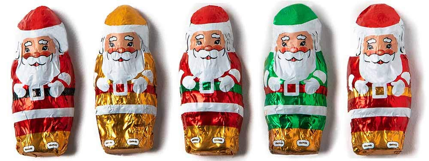 Madelaine Premium Milk Chocolate Mini Santas Novelty Christmas Candy - Stocking Stuffers & Holiday Treats - Individually Wrapped - Contains One Pound