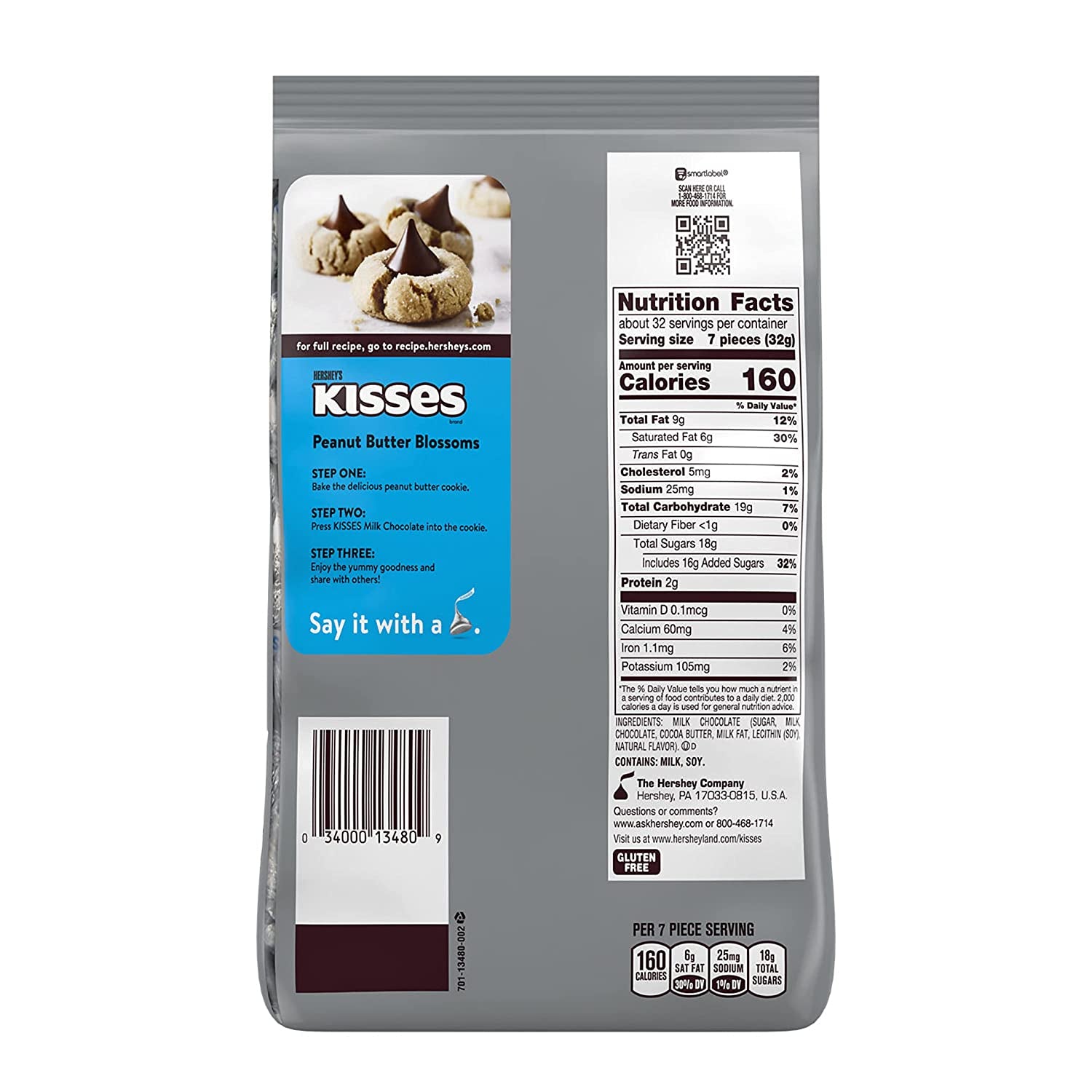 KISSES Milk Chocolate, Halloween Candy Party Pack, 35.8 Oz